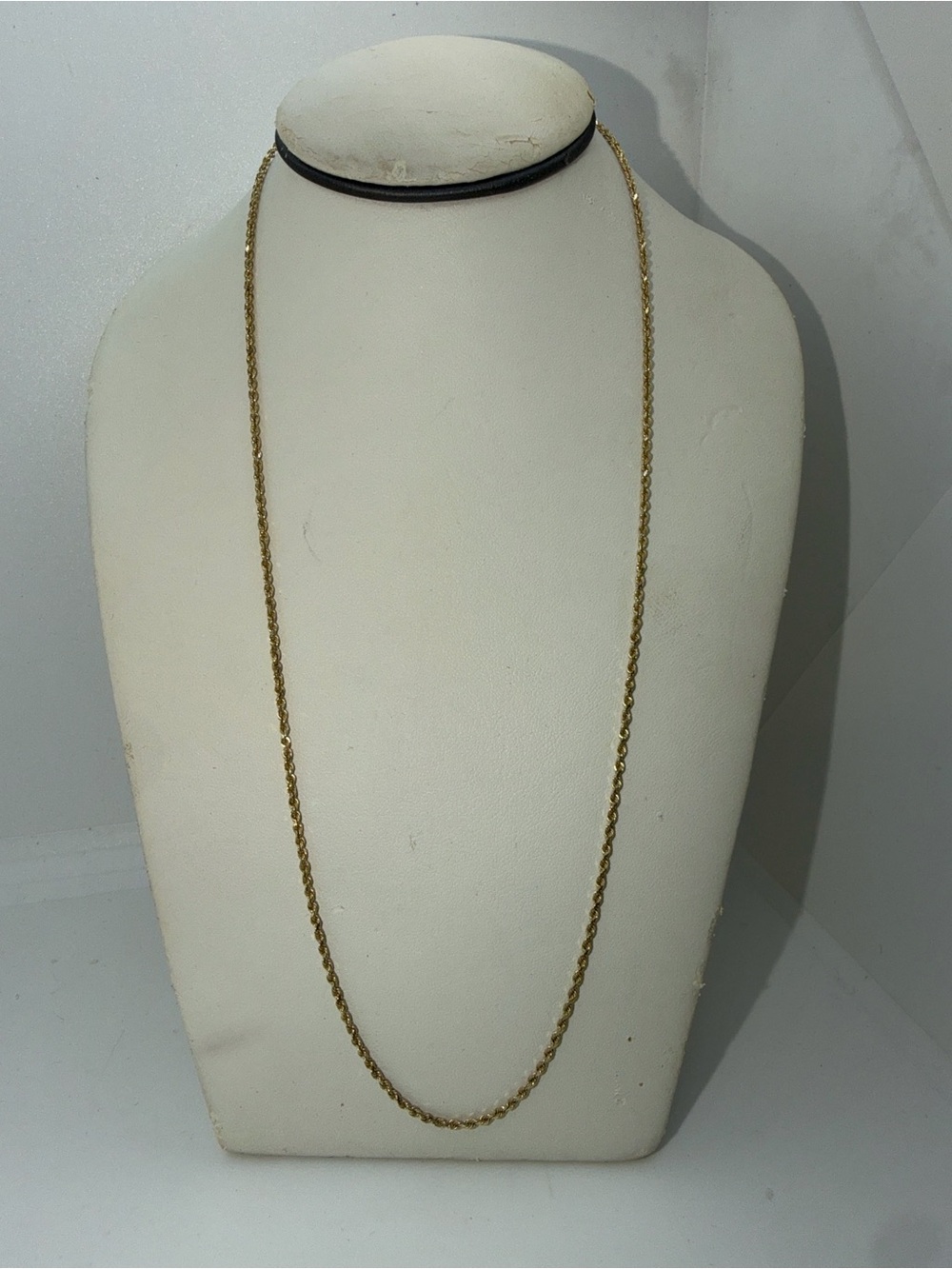 14kt Yellow Gold Rope Chain Necklace 18” 1.3mm Jewelry